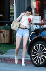 KENDALL JENNER Leaves Kreation Organic Juicery in Beverly Hills 03/09/2017