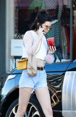 KENDALL JENNER Leaves Kreation Organic Juicery in Beverly Hills 03/09/2017