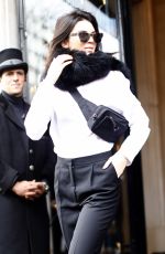 KENDALL JENNER Leaves the Four Seasons Hotel in Paris 02/28/2017