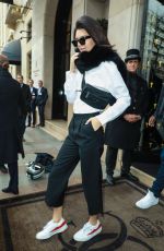 KENDALL JENNER Leaves the Four Seasons Hotel in Paris 02/28/2017
