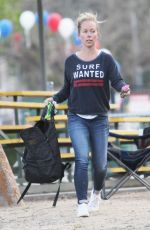 KENDRA WILKINSON at a Baseball Field in Los Angeles 03/07/2017