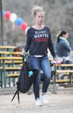 KENDRA WILKINSON at a Baseball Field in Los Angeles 03/07/2017