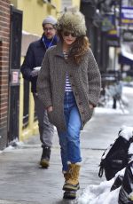 KERI RUSSELL Out and About in New York 03/15/2017