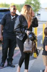 KHLOE KARDASHIAN Arrives at an Arcade in Los Angeles 03/29/2017