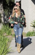 KHLOE KARDASHIAN in Ripped Jeans Leaves a Studio in West Lake 03/28/2017