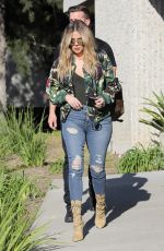 KHLOE KARDASHIAN in Ripped Jeans Leaves a Studio in West Lake 03/28/2017