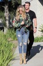KHLOE KARDASHIAN in Ripped Jeans Leaves a Studio in West Lake 03/28/2017