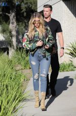 KHLOE KARDASHIAN in Ripped Jeans Leaves a Studio in West Lake 03/28/2017