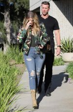 KHLOE KARDASHIAN in Ripped Jeans Leaves a Studio in West Lake 03/28/2017