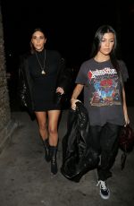 KIM and KOURTNEY KARDASHIAN Night Out in Los Angeles 03/13/2017