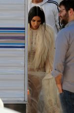 KIM KARDASHIAN on the Set of Ocean’s Eight in Los Angeles 03/06/2017