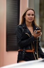 KIMBERLY GARNER in Shorts Walks Her Dog Out in Los Angeles 03/01/2017