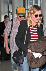 KIRSTEN DUNST at LAX Airport in Los Angeles 03/08/2017