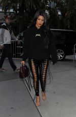 KOURTNEY KARDASHIAN Arrives at Staples Center in Los Angeles 03/19/2017