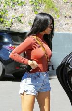 KOURTNEY KARDASHIAN in Denim Shorts Out in Los Angeles 03/11/2017