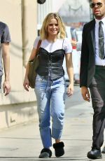 KRISTEN BELL Arrives at Jimmy Kimmel Live in Los Angeles 03/14/2017