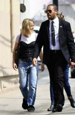KRISTEN BELL Arrives at Jimmy Kimmel Live in Los Angeles 03/14/2017