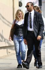 KRISTEN BELL Arrives at Jimmy Kimmel Live in Los Angeles 03/14/2017