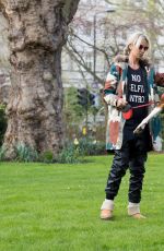 LADY VICTORIA HERVEY Walks Her Dog Out in Eaton Square 03/28/2017