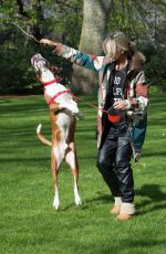 LADY VICTORIA HERVEY Walks Her Dog Out in Eaton Square 03/28/2017