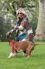 LADY VICTORIA HERVEY Walks Her Dog Out in Eaton Square 03/28/2017