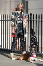 LADY VICTORIA HERVEY Walks Her Dog Out in Eaton Square 03/28/2017