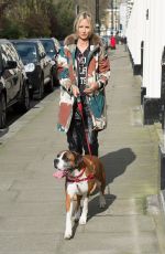 LADY VICTORIA HERVEY Walks Her Dog Out in Eaton Square 03/28/2017