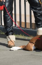 LADY VICTORIA HERVEY Walks Her Dog Out in Eaton Square 03/28/2017