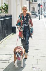LADY VICTORIA HERVEY Walks Her Dog Out in Eaton Square 03/28/2017