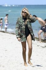 LAUREN FOSTER in Swimsuit on the Beach in Miami 03/20/2017