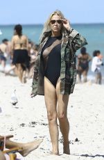 LAUREN FOSTER in Swimsuit on the Beach in Miami 03/20/2017
