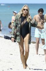 LAUREN FOSTER in Swimsuit on the Beach in Miami 03/20/2017