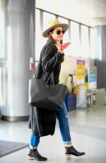LEA MICHELE Arrives at Los Angeles International Airport 03/30/2017