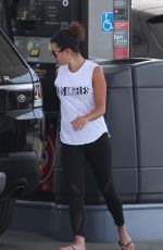 LEA MICHELE at a Gas Station in Brentwood 03/18/2017