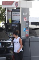 LEA MICHELE at a Gas Station in Brentwood 03/18/2017