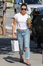 LEA MICHELE Leaves Beaming Organic Superfood Cafe in Brentwood 03/13/2017