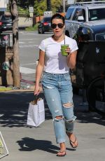 LEA MICHELE Leaves Beaming Organic Superfood Cafe in Brentwood 03/13/2017