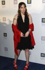 LENA DUNHAM at Human Rights Campaign Gala Dinner in Los Angeles 03/18/2017
