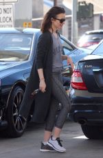 LILY COLLINS at a Gas Station in Beverly Hills 03/29/2017