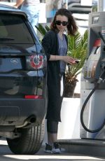 LILY COLLINS at a Gas Station in Beverly Hills 03/29/2017