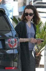LILY COLLINS at a Gas Station in Beverly Hills 03/29/2017