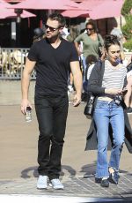 LILY COLLINS at Blue Ribbon Sushi Bar & Grill at The Grove in West Hollywood 03/29/2017