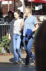 LILY COLLINS at Blue Ribbon Sushi Bar & Grill at The Grove in West Hollywood 03/29/2017