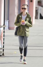 LILY COLLINS Leaves a Gym in Beverly Hills 03/09/2017