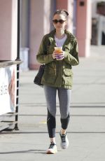 LILY COLLINS Leaves a Gym in Beverly Hills 03/09/2017