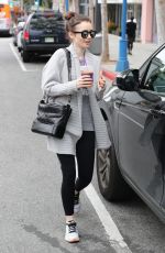 LILY COLLINS Leaves a Gym in Los Angeles 03/20/2017