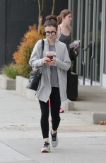 LILY COLLINS Leaves a Gym in Los Angeles 03/20/2017