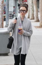 LILY COLLINS Leaves a Gym in Los Angeles 03/20/2017