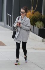 LILY COLLINS Leaves a Gym in Los Angeles 03/20/2017
