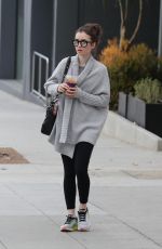 LILY COLLINS Leaves a Gym in Los Angeles 03/20/2017
